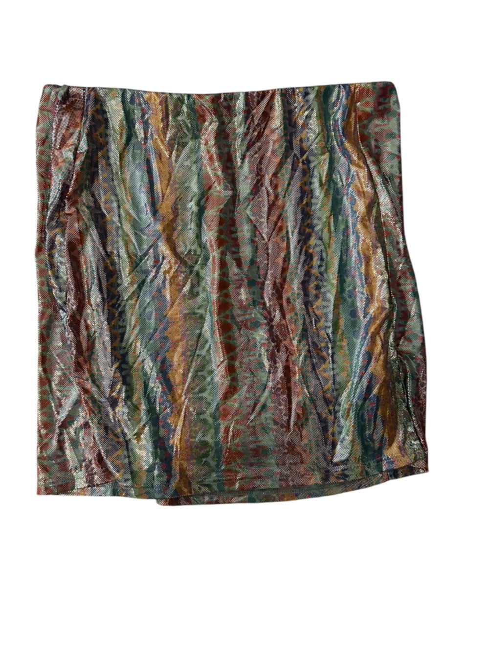 Windsor Multicolor Metallic Dot and Stripe Skirt